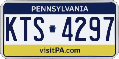 PA license plate KTS4297