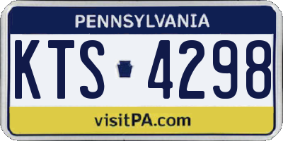 PA license plate KTS4298