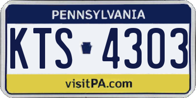 PA license plate KTS4303