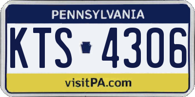 PA license plate KTS4306