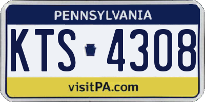 PA license plate KTS4308