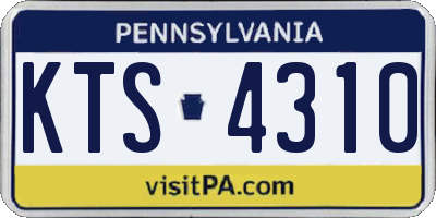 PA license plate KTS4310
