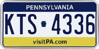 PA license plate KTS4336