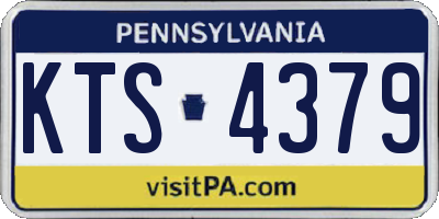 PA license plate KTS4379