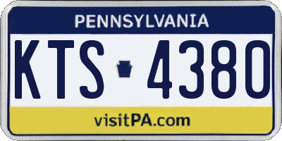 PA license plate KTS4380