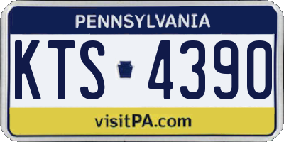 PA license plate KTS4390