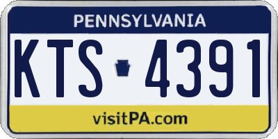 PA license plate KTS4391