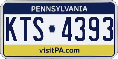 PA license plate KTS4393