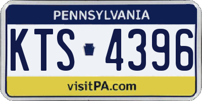 PA license plate KTS4396