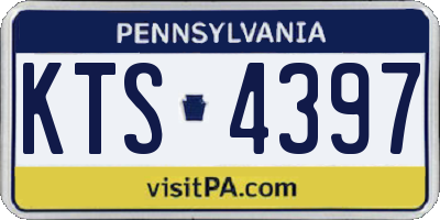 PA license plate KTS4397
