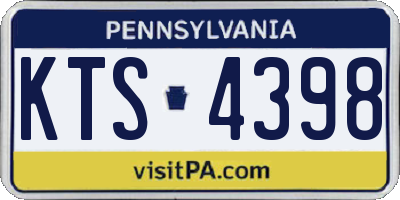 PA license plate KTS4398