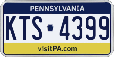 PA license plate KTS4399
