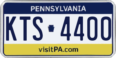 PA license plate KTS4400