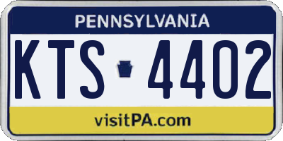 PA license plate KTS4402