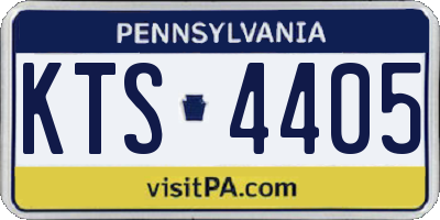 PA license plate KTS4405