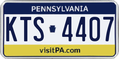 PA license plate KTS4407
