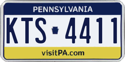 PA license plate KTS4411
