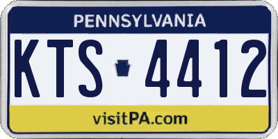 PA license plate KTS4412