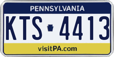 PA license plate KTS4413
