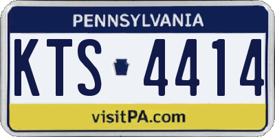 PA license plate KTS4414