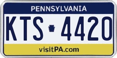 PA license plate KTS4420