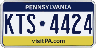 PA license plate KTS4424