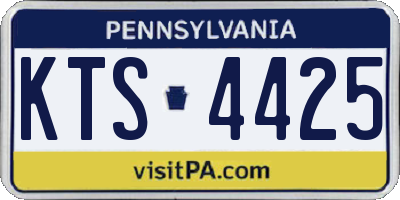 PA license plate KTS4425