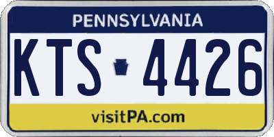 PA license plate KTS4426