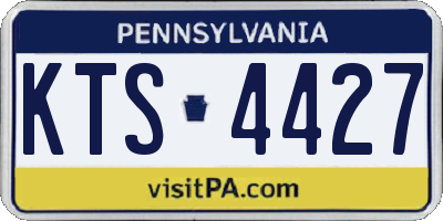 PA license plate KTS4427