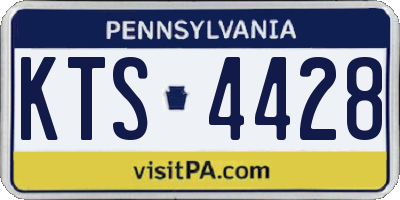 PA license plate KTS4428