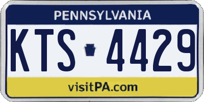 PA license plate KTS4429