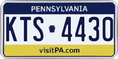 PA license plate KTS4430