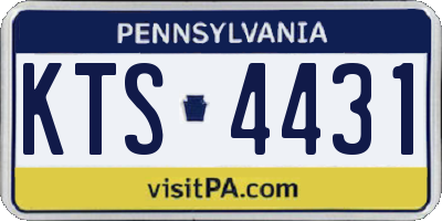 PA license plate KTS4431