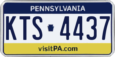 PA license plate KTS4437