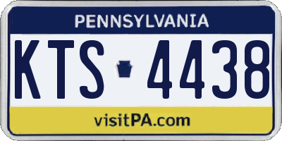 PA license plate KTS4438