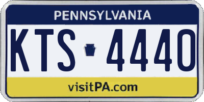 PA license plate KTS4440