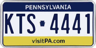 PA license plate KTS4441