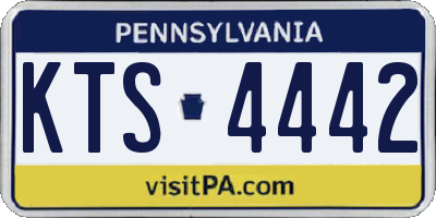 PA license plate KTS4442