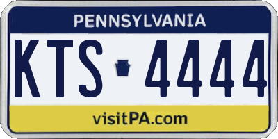 PA license plate KTS4444