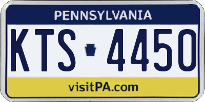 PA license plate KTS4450