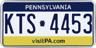 PA license plate KTS4453