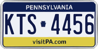 PA license plate KTS4456