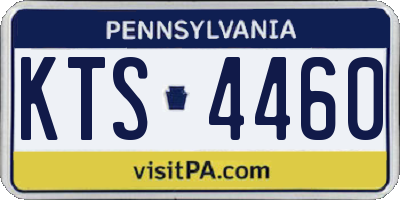 PA license plate KTS4460