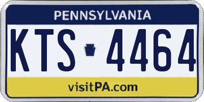 PA license plate KTS4464