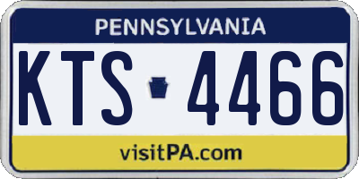 PA license plate KTS4466