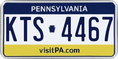 PA license plate KTS4467