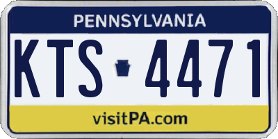 PA license plate KTS4471