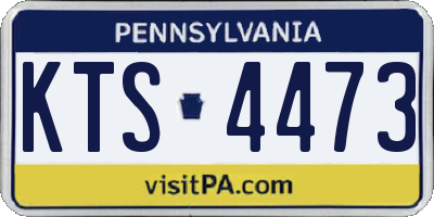 PA license plate KTS4473