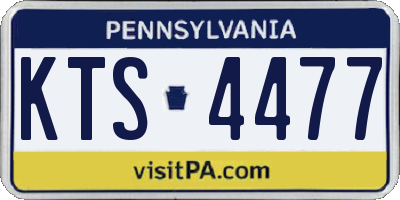 PA license plate KTS4477