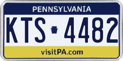 PA license plate KTS4482